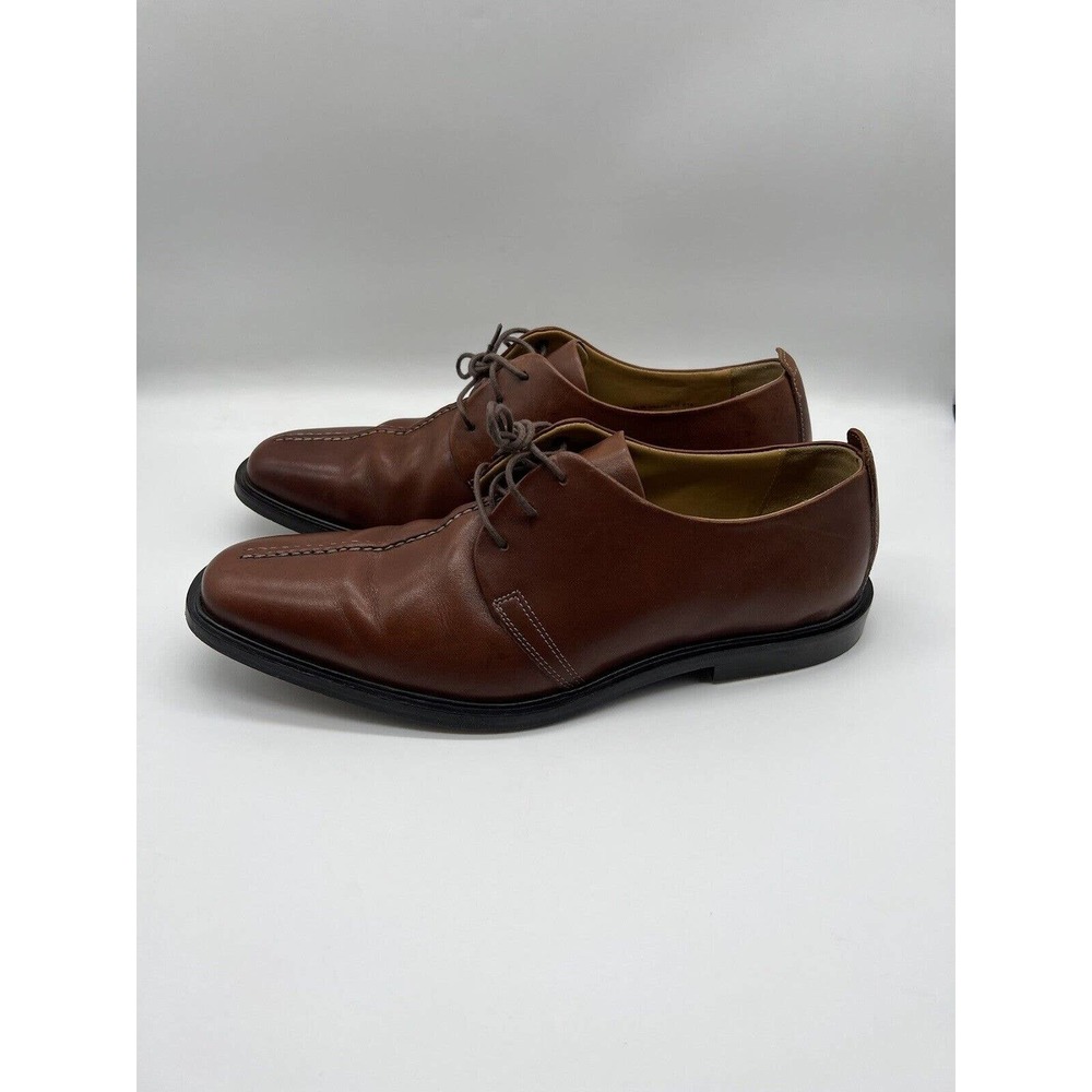 COLE HAAN MEN'S CAP TOE OXFOORD LEATHER DRESS SIZE 10M SHOES C06400 BROWN